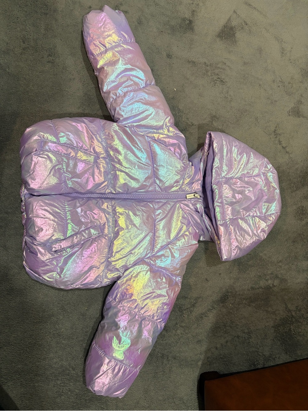 Old Navy Purple Iridescent Toddler Girl Winter Coat - 12-18 months